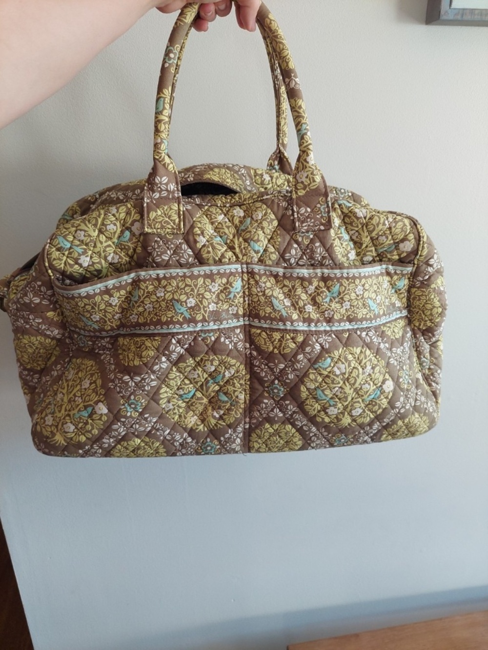 Retired Vera Bradley Weekender Travel Bag in Frannie Sitting In A Tree